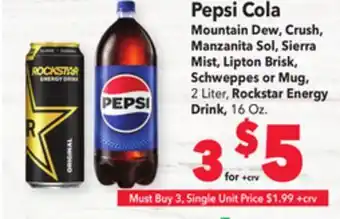Vallarta Supermarkets Pepsi cola offer