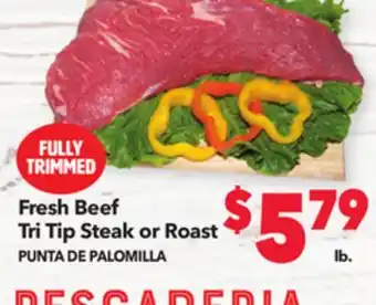 Vallarta Supermarkets Fresh beef tri tip steak or roast offer