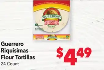 Vallarta Supermarkets Guerrero riquisimas flour tortillas offer
