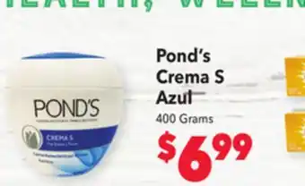 Vallarta Supermarkets Pond's crema s azul offer