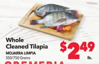 Vallarta Supermarkets Whole cleaned tilapia/mojarra limpia offer