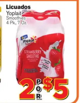 El Super Fresh Yoplait smoothies offer