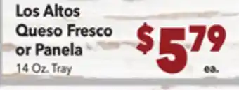 Vallarta Supermarkets Los altos queso fresco or panela offer