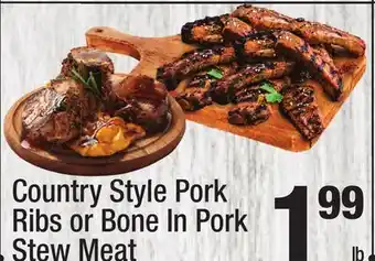 Super King Markets Country style pork ribs or bone in pork stew meat offer