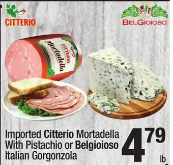 Super King Markets Citterio mortadella with pistachio or belgioioso italian gorgonzola offer