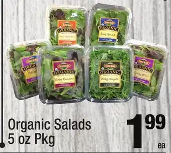 Super King Markets Organic salads offer