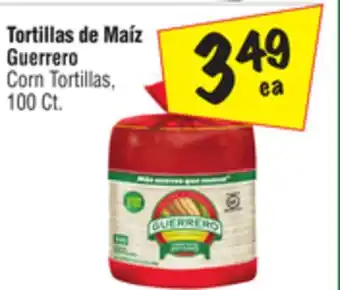 El Super Guerrero corn tortillas offer