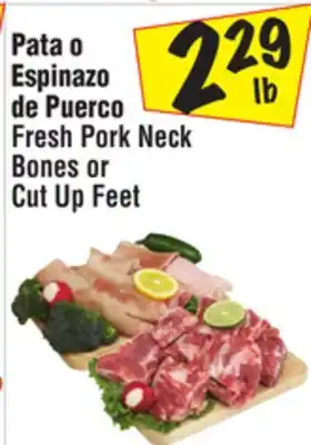 El Super Fresh pork neck bones or cut up feet offer