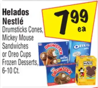 El Super Nestlé drumsticks cones, mickey mouse sandwiches or oreo cups frozen desserts offer