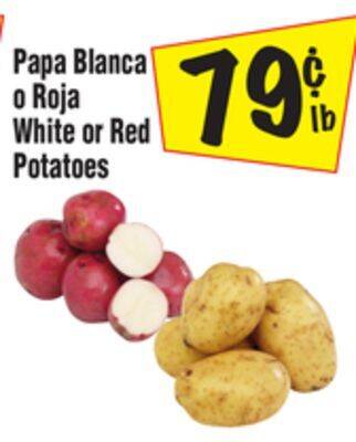 El Super White or red potatoes offer