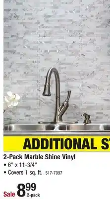 Menards Aspect collage 6 x 11.75 marble shine peel & stick vinyl backsplash tiles - 2 pack offer