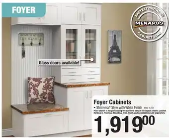 Menards Klëarvūe cabinetry strömma white small foyer - cabinets only offer