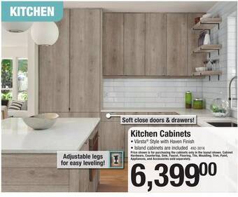 Menards Klëarvūe vårsta haven kitchen with island - cabinets only offer