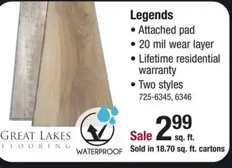 Menards Great lakes legends series hickory natural 7 x 48 x 4.5mm floating luxury vinyl plank flooring (18.70 sq.ft/ctn) offer