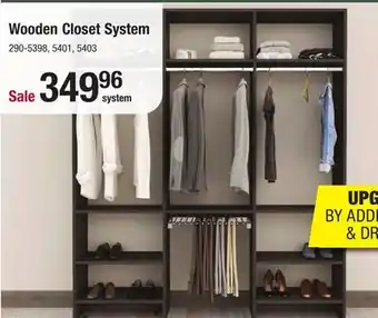 Menards Dakota closets 75w x 86-1/2h x 14d charcoal wooden closet system offer