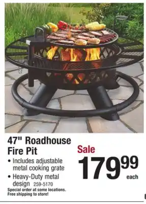 Menards Backyard creations 47 roadhouse steel fire pit offer