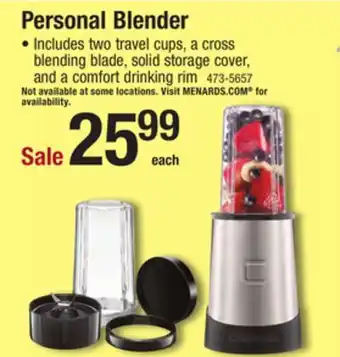 Menards Chefman personal blender offer