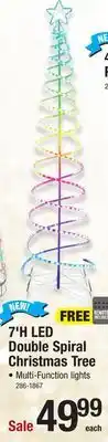 Menards Enchanted forest 7' led spiral christmas light tree offer