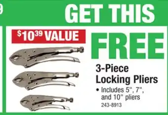 Menards Tool shop curved jaw locking pliers set - 3 piece offer