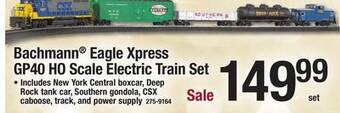 Menards Bachmann eagle xpress gp40 ho scale ready to run electric train set offer