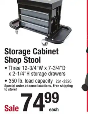 Menards Performax storage cabinet stool offer
