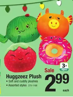 Menards Huggzeez plush - assorted styles offer