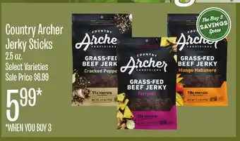 Jewel-Osco Country archer jerky sticks offer