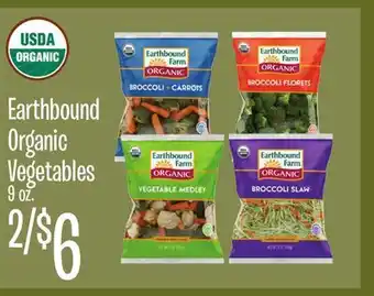 Jewel-Osco Earthbound organic vegetables offer