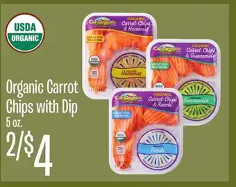 Jewel-Osco Organic carrot chips with dip offer