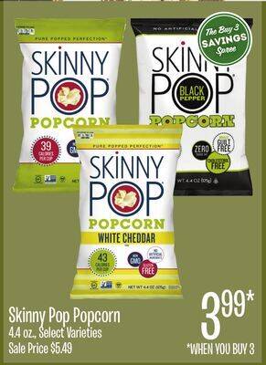 Jewel-Osco Skinny pop popcorn offer