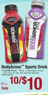 Menards Bodyarmor fruit punch sports drink - 16 oz offer