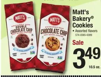 Menards Matt's bakery chocolate chip soft-baked cookies - 10.5 oz offer