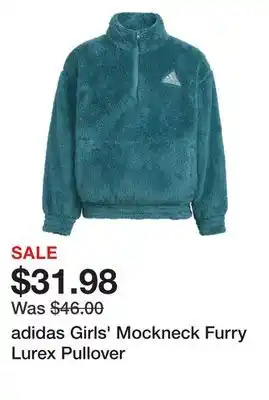 Dick's Sporting Goods Adidas girls' mockneck furry lurex pullover offer