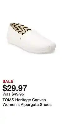 Kohl's Toms heritage canvas women's alpargata shoes offer