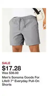 Kohl's Men's sonoma goods for life 7 everyday pull-on shorts offer