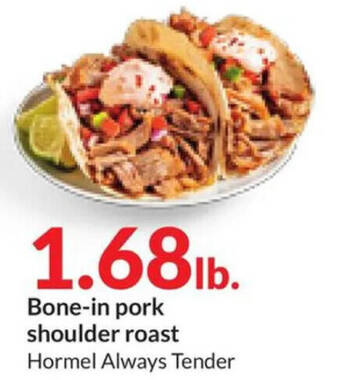 Hy-Vee Bone-in pork shoulder roast offer