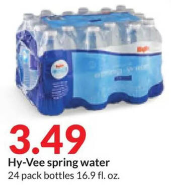 Hy-Vee Hy-Vee spring water 24 pack bottles 16.9 fl. oz. offer