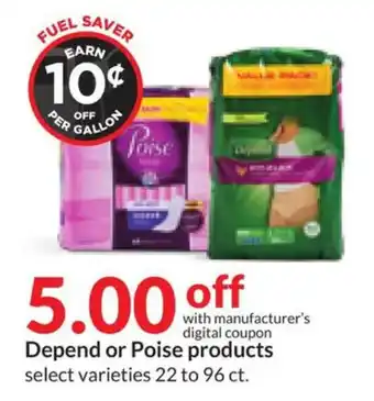 Hy-Vee Depend or Poise products offer