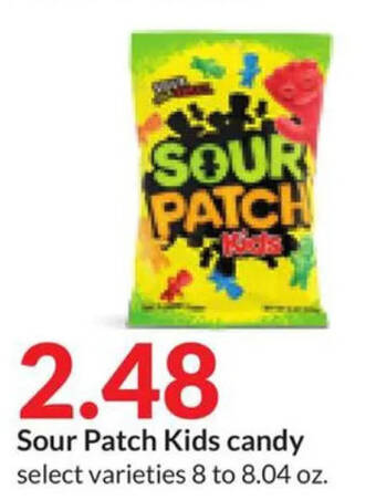 Hy-Vee Sour Patch Kids candy select varieties 8 to 8.04 oz. offer