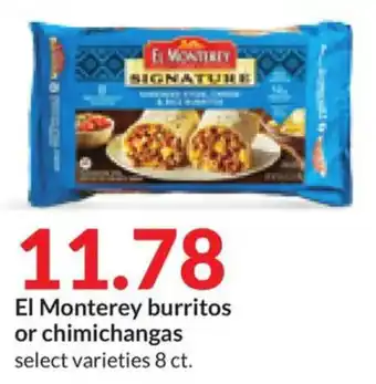 Hy-Vee El Monterey burritos or chimichangas offer
