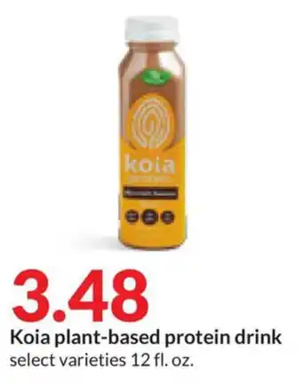 Hy-Vee Koia plant-based protein drink select varieties 12 fl. oz. offer