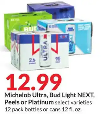 Hy-Vee Michelob Ultra, Bud Light NEXT, Peels or Platinum offer