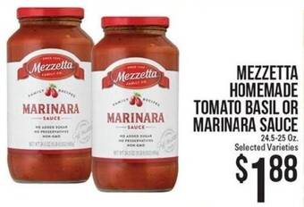 Payless MEZZETTA HOMEMADE TOMATO BASIL OR MARINARA SAUCE offer