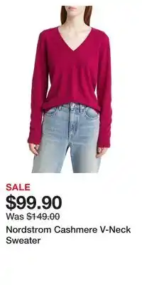 Nordstrom Nordstrom cashmere v-neck sweater offer