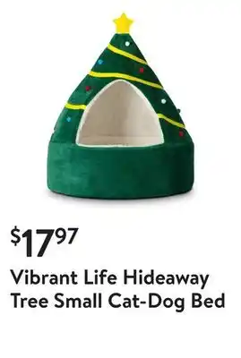 Walmart Vibrant life hideaway tree small cat-dog bed offer