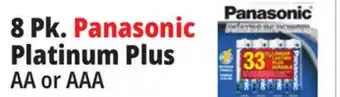 Ocean State Job Lot 8 pk. panasonic platinum plus offer