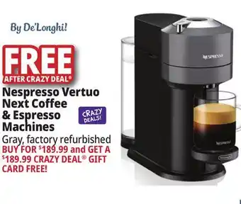 Ocean State Job Lot Nespresso vertuo next coffee espresso machines offer