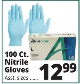 Ocean State Job Lot A+ plus disposable nitrile gloves, 100 count offer