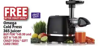 Ocean State Job Lot Omega cold press 365 juicer offer