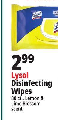 Ocean State Job Lot Lysol disinfecting wipes offer